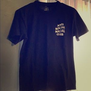 Black Anti social social club t shirt
